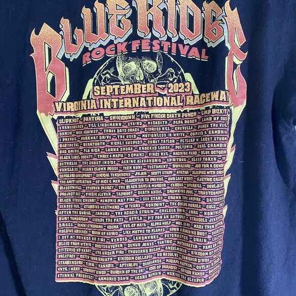 Blue Ridge Rock Festival 2023  T-Shirt Black Size Large - Picture 4 of 11